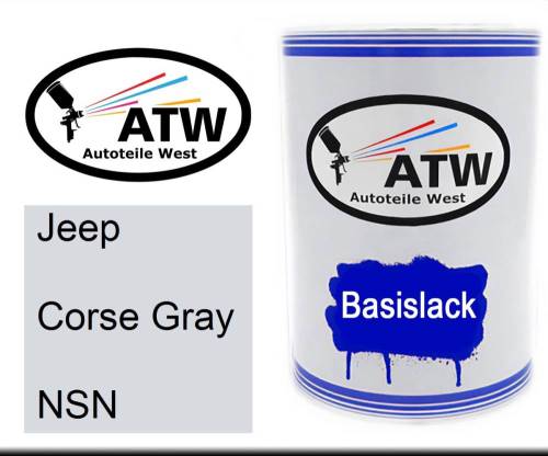Jeep, Corse Gray, NSN: 500ml Lackdose, von ATW Autoteile West.
